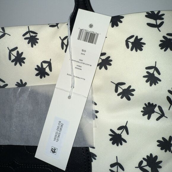 Tory Burch Ella Ivory Daisy Print Nylon Leather Tote Bag NWT - Picture 3 of 9